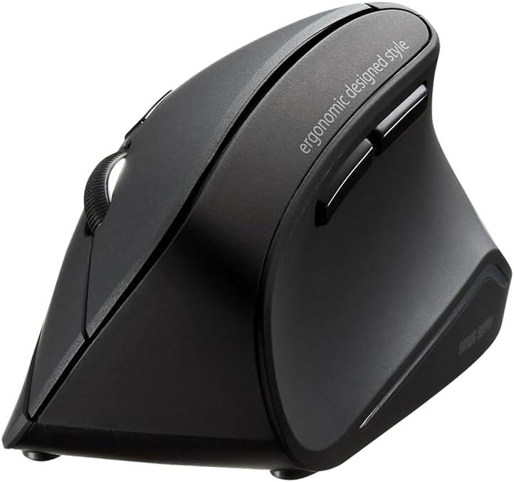 SANWA Bluetooth Ergonomic Mouse, Silent Click Wireless Ergo Vertical Mice, 3 Programmable Buttons, Reduce Wrist Pain, 800-1600 DPI, Suit for M/L Hands, Compatible with Mac, Laptop, Windows, Tablet
