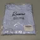 Rooscier Women's Striped Ruffle Cap Sleeve V Neck Casual Office Work Blouse Top Shirt (Blue, XL)