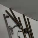 Bronze Curtain Rods for Windows 48 to 84:Modern Decorative Curtain Rod for Bedroom Living Room,Heavy Duty Adjustable Telescoping Single Drapery Pole Set Easy Install,Antique Brown Iron 36-88"