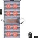 Full Body Massage Mat with Heat & VibrationBack Massager with 10 MotorsMassage Pad with Heat Timer for RelaxationBody Massagers for MusclesIdeal Gift for ParentsLover and Friend