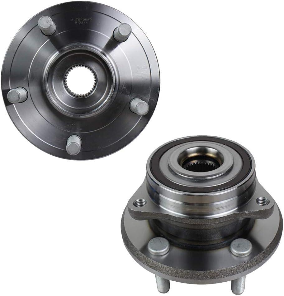 Autoround 513324 Front Wheel Hub Bearing Assembly Fit for 2011-2019 Jeep Grand Cherokee, 2011-2020 Dodge Durango 5 Lugs [2-Pack]
