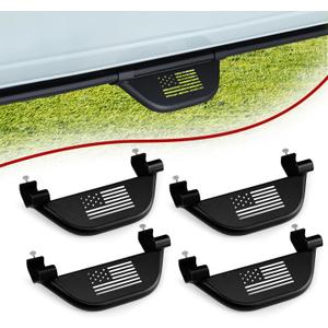 FieryRed Side Steps for Ford Bronco 2024 2023 2022 2021 2/4Door with OEM Rock Rail, Carbon Steel Running Board Side Steps Replacement for Ford Bronco Accessories, 4PCS (4 Door-4 PCS)