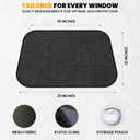 EcoNour Car Side Window Shades for Baby | 4 Pack - Car Window Sun Blocker Shades for Kids | Foldable Cling Window Cover Protects UV & Heat Glare | Window Shade for Privacy | Medium (21"x12")