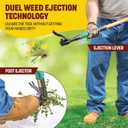Papa's Tools Weed Puller Tool, 44" Stand Up Weeder Garden Tools & 4 Claw Steel Head, Dual Weed Eject Tech. Made with Real Bamboo & Long Wooden Handle, Yard Weeding Remover for Gardening Men & Women