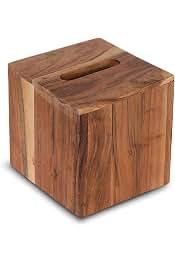 Wood Tissue Box Cover, 5.75 x 5.75 Inches