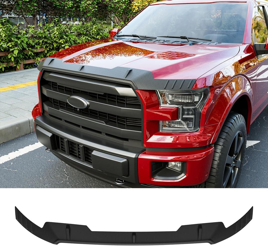 powoq Hood Deflector Compatible with 2015-2020 Ford F150 Hood Protector Shield TPE Deflector Replacement for 2015-2020 Ford F-150 Accessories