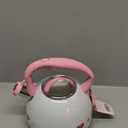 Paris Hilton Whistling Stovetop Tea Kettle, Stainless Steel with Iridescent Heart Design, Soft Touch Handle, 2.5-Quart, Iridescent