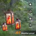 Solar Lanterns Outdoor Waterproof, Cardinal Solar Lights with LED Flickering Flameless Candle, 13'' Cardinal Gifts for Women Grandmas, Red Bird Lanterns Decor for Home Garden Patio Porch, 1 Pack