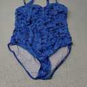 Tempt Me Women Ruched Slimming One Piece Swimsuits Tummy Control Vintage Bathing Suits (X-Large, Blue Paisley)