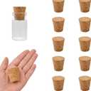 INCREWAY Tapered Cork Stoppers, 10PCS Conical Wooden Wine Bottle Stopper Cork Plugs Replacement Corks for Wine Bottle Glass Bottle Jars, 35 * 26 * 35mm