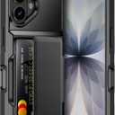 Vofolen for iPhone 17 Case Wallet with Card Holder [Max 5 Cards] Dual Layer Heavy Duty Shockproof Drop Protection Hidden Flip ID Slot Phone Cover for Men Women, 6.3 Inch Black