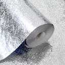 Caliwill Embossed Floral Foil Paper Foil Wrapping Paper 15.7 inch 46ft Metallic Silver Foil Sheets for Crafts Scrapbook Florist Cake Board Birthday Holiday Wedding Gift Wrapping