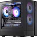 darkFlash Micro-ATX PC Case, Pre-Install 3 PWM ARGB Fans Computer Case, High Heat Dissipation MATX Gaming PC Case, USB 3.0 Port, Supports up to 240mm AIO(DB330M MESH, Black)