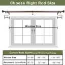 Double Curtain Rods 144 to 164 Inches with Solid Aluminum Alloy Brackets, 1 Inch Adjustable Drapery Rod, Heavy Duty Dual Curtains Rod for Window, Sliding Door, Bedroom Decoration, Matte Brown