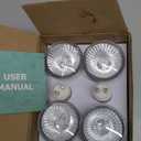 Vinaco GU10 Halogen Bulb Dimmable, GU10+c 110V 50W Candle Warmer Lamp Replacement, MR16 GU 10 50W Halogen Bulb 120V, 50 W MR16 with Glass Cover for Track&Recessed Lighting, 2800K Warm White, 6 Pack