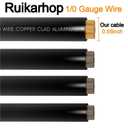 40FT 0 Gauge Wire Copper Clad Aluminum,1/0 Battery Cable,20pcs Lugs Terminal Connectors with 3:1Heat Shrink Tube for Amp,Inverter,Winch,Reducer,Starter,Solar Power,DC Wiring