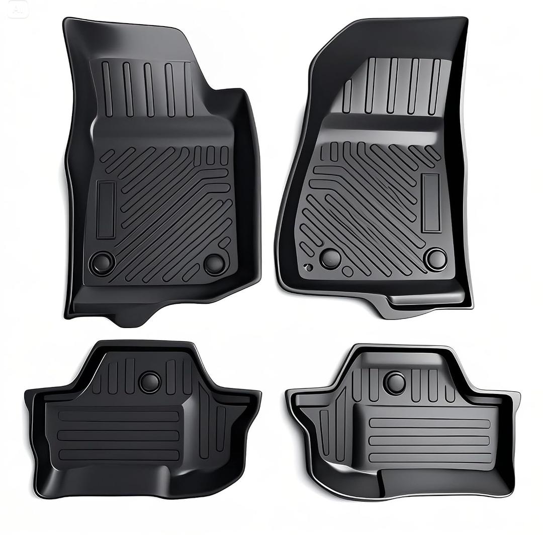 Floor Mats for Jeep Wrangler JL 2-Door 2018-2025 - All-Weather Protection, Custom Fit, Rugged Durability - Perfect for Off-Road Adventures and Daily Commutes