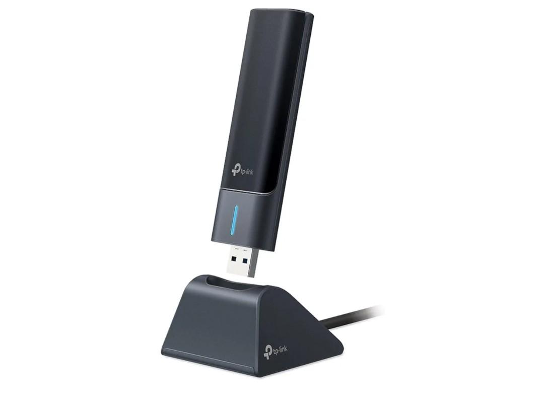 TP-Link WiFi 6E USB Adapter for Desktop PC - (Archer TXE50UH) AXE3000 Tri-Band Wireless Network Adapter, Ultra-Low Latency, MU-MIMO, OFDMA, Refined Security, WPA3, Supports Windows 11/10