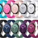 DaQin 10 Pack Bands Compatible with Samsung Galaxy Watch 7/6/5/4 40mm 44mm/Watch 6 Classic 43mm 47mm/Watch 5 Pro 45mm/Watch 4 Classic/Active 2 Band, 20mm Soft Silicone Sport Strap Wristbands Women Men (Small, Black/Navy Blue/White/Gray/Fuchsia/Plum/Pink Sand/Pine Green/Teal/Rose)