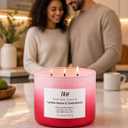 Lychee Guava Sandalwood Tropical Scented Candle - Large 3-Wick Aromatherapy Soy Candle, 15.8oz - Refreshing Fruity Spa Candle for Home - Relaxing Gift for Women & Men
