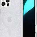 kate spade new york iPhone 16 Pro Max Case - Compatible with MagSafe - Designer Phone Case - Chunky Glitter Iridescent