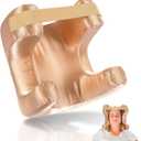 SAGUD Memory Foam Face Pillow for Side Sleeper Anti-Wrinkle Massage Bed Pillow with Soft Pillowcase Beauty Pillow for Sleeping Face Down, Gold