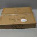 Kitstorack TV Tray Table, Adjustable Height & Flip-Top & Rounded Metal Corners, Snack Table for Couch, Sofa, Bed, Chair, Living Room, C Shaped End Side Table for Eating, Dinner or Laptop, Small Spaces (Brown)