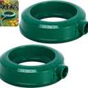 Adnee 2 Pcs Ring Water Sprinkler, Plastic Lawn Ring Base Sprinkler, Round Garden Sprinklers for Outdoor Lawn Yard Patio Irrigation