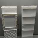 52.76" Tall Narrow Bathroom Storage Cabinet with Doors and Adjustable Shelves Plastic Slim Bathroom Storage Organizers Small Space Saver for Laundry Room Dorm Kitchen Quick Assembly, White