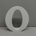 AOCEAN 10 Inch White Big Wood Letters, Unfinished Wooden Letters for Wall Decor Decorative Standing Letters Slices Sign Board Decoration for Craft Home Party Projects (O)