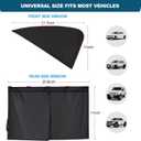 XCBYT Car Window Shades for Side Window Sun Shade for Baby with Double Layer Blackout Half-See Options, Car Curtains for Blocking UV, Heat and Safe Driving (4 PCS)