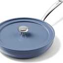 Redchef Non stick Frying Pan Ceramic Skillet with Lid, 11 Inch Omelette Pan
Non Toxic Deep Frying Pan Nonstick Skillet 3.5QT Large Jumbo Saute Pan for Cooking with Cool Handle, Induction-Ready Blue