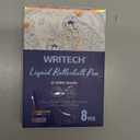 WRITECH Liquid Ink Rollerball Pens: Multi Colored 0.5mm Extra Fine Point Tip Rolling Roller Ball Pen 8ct Assorted Colors for Journaling Smooth Writing Note Taking No Bleed & Smudge & Smear