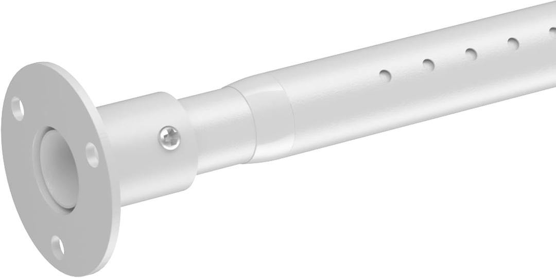 Closet Rod,17 to 41 Inch Adjustable Closet Rods for Hanging Clothes Heavy Duty Closet Hanging Rod White Closet Poles for Wardrobes,Bathroom,Windows (17-41", 1Pack)