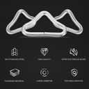 BESPORTBLE 40Pcs Zinc Plated Steel Triangular Rings 1.65X0.98In for Trampoline Replacement Bags Purses Crafts and DIY Accessories