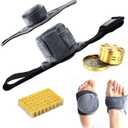 54pcs Moxa Cones and 2pcs Smokeless Purifier Bag for Moxibustion, Copper Box Included (Yellow)