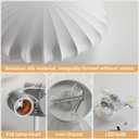 ziidoo 3-Light Semi Flush Mount Ceiling Light,19.7in White Imitation Silk Wabi Sabi Round Lantern 3000K Modern Close to Ceiling Light fixtures for Bedroom Living Room Entryway Hallway