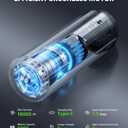 Car Vacuum Portable Cordless Handheld Vacuum Cleaner 4-in-1 Mini Cordless Vacuum with 2 Suction Modes and 16800pa Suction Power Blowing & Inflating 2 Modes Handheld Vacuum for Car, Desk, Keyboards (Black)