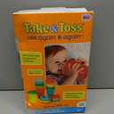 The First Years Take & Toss Spill Proof Sippy Cups - Rainbow Party Pack - Reusable Toddler Cups - Kids Cups and Snap On Lids for Ages 9 Months and Up - 20 Count