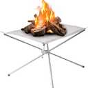 Portable Outdoor Fire Pit 22 Inch - New Upgraded Camping Fire Pit Collapsible Foldable Mesh Fire Pits Fireplace for Camping, Campfire, Patio, Backyard and Garden - Carrying Bag Included