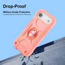 MARKILL Compatible with iPhone Air Case 6.5 Inch 2025 with 360 Degree Rotate Ring Stand, Military Grade Drop Protection Full Body Rugged Protective Case Kids Pink