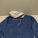 Wielsscca Mens Hoodies Pullover Color Block Fleece Long Sleeve Drawstring Sweatshirts Hooded with Pockets YW Blue S
