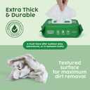 Bamboo Grooming Wipes - Unscented - Freshening Wipes for Dog & Cat - Skin-Friendly & Gentle - Thick & Durable for Paws, Coat & Bum Cleansing - 400 Count