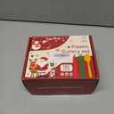 180 PCS Christmas Plastic Silverware Set Red/Green/Gold Disposable Utensils Heavy Duty Cutlery Disposable Utensils 60 of each Forks, Knives, Spoons for Party Decoration Supplies