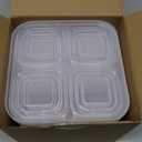 6 Pack Snack Containers, 4 Compartment Snack Box Containers Bento Box, Reusable Meal Prep Lunch Containers for Adults Kids Toddler, Divided Food Containers for Travel Work School