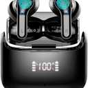 Wireless Earbud, Bluetooth Headphones 5.3 Stereo Bass Earphones 2023 Noise Cancelling 40H Dual Mic Call Earbud in-Ear USB-C LED Display IP7 Waterproof Sport Headset for Android iOS