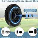 4.80/4.00-8" Flat-Free Solid Tire and Wheel, 16" Solid Wheelbarrow Tires with 5/8" or 3/4" Bearings, 3-7" Centered Hub 4.80/4.00-8 Tire and Wheel for Wheelbarrow Garden Trolley and Wagons