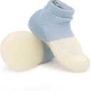 Baby Girls Boys First Walking Shoes Non Slip Soft Sole Sneakers Toddler Infant Sock Shoes Slipper socks (12-18 Months Toddler, Blue)
