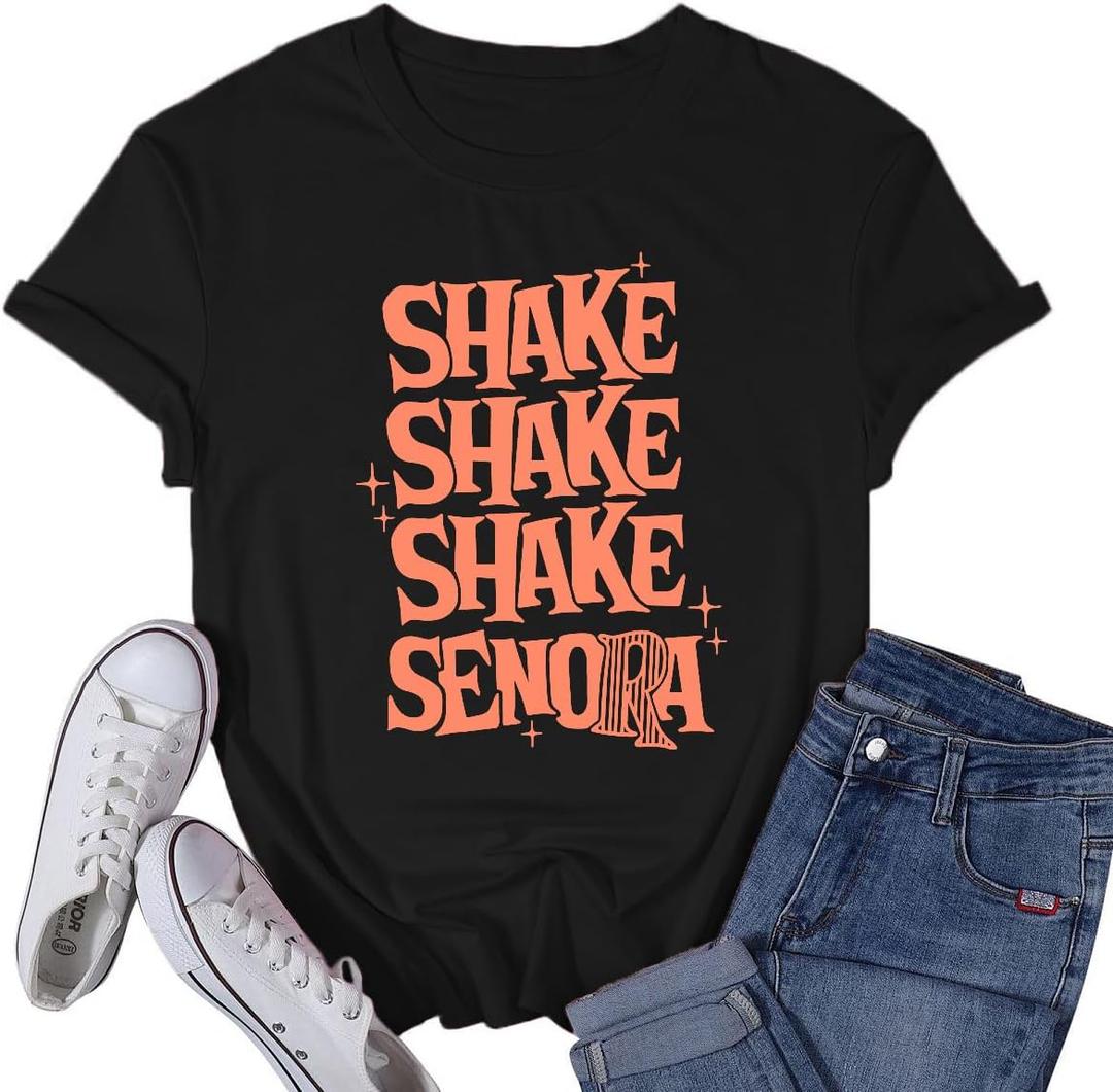 Womens Halloween Shirt Pumpkin Fall Ghost T-Shirts Spooky Season Autumn Tee Tops (Black, XL)