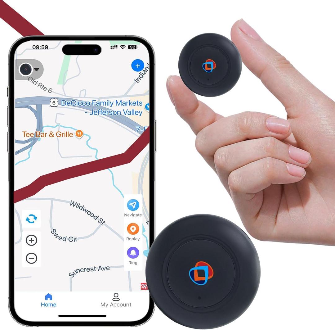 GPS Tracker for Vehicles,Cars,Kids,Pets,and Motorcycles | Real-Time Location Tracking | No Monthly Fee No Subscription | Mini Hidden GPS Tracker Device for Car,Dog,Elderly,and Personal Use